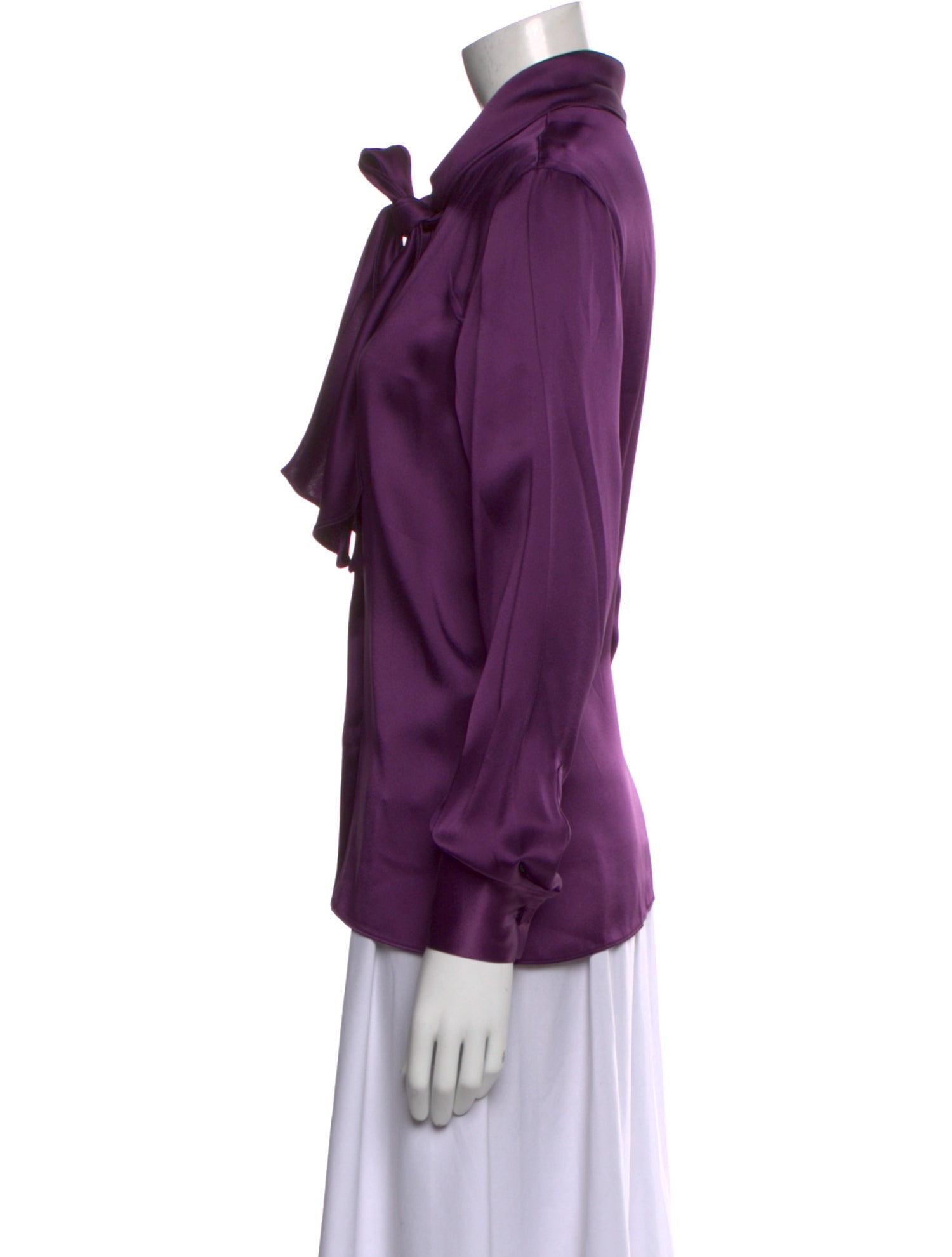 Tom Ford Mock Neck Long Sleeve Blouse