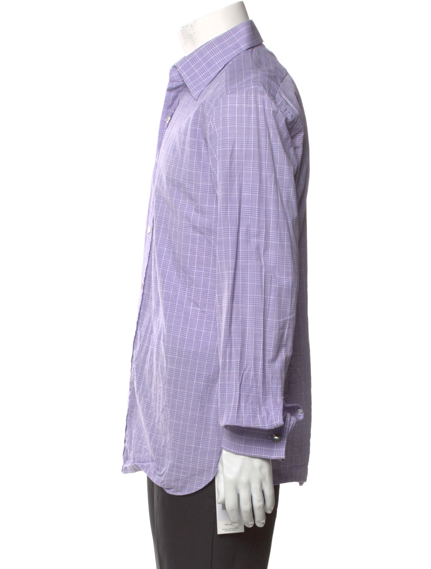 Tom Ford Plaid Print Long Sleeve Dress Shirt