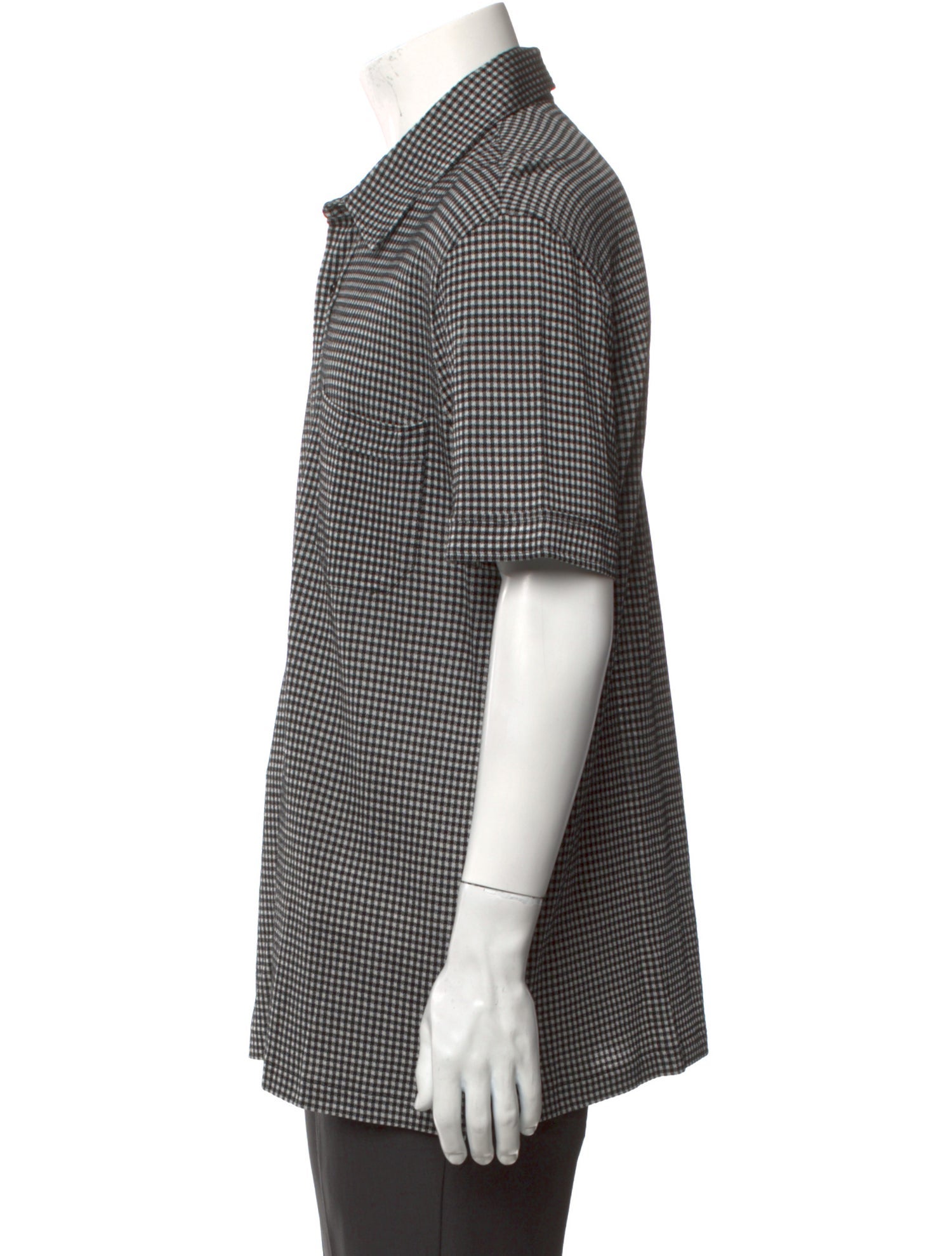 Tom Ford Plaid Print Collar Polo Shirt