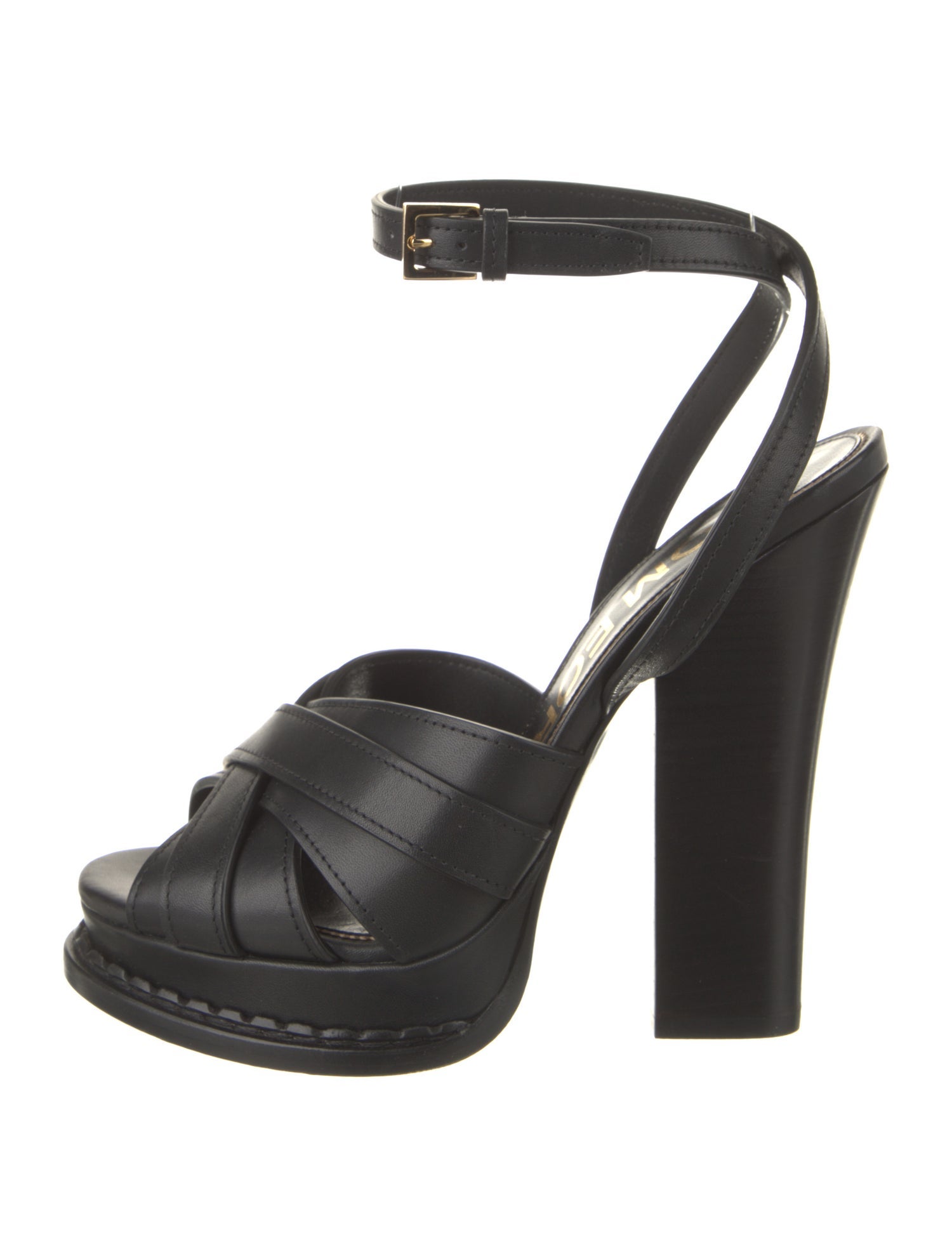 Tom Ford Leather Cutout Accent Sandals