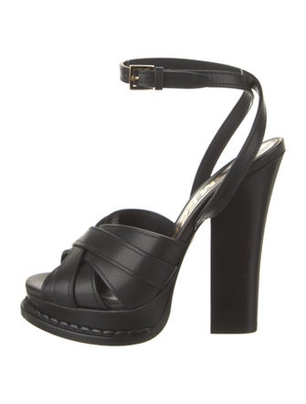 Tom Ford Leather Cutout Accent Sandals