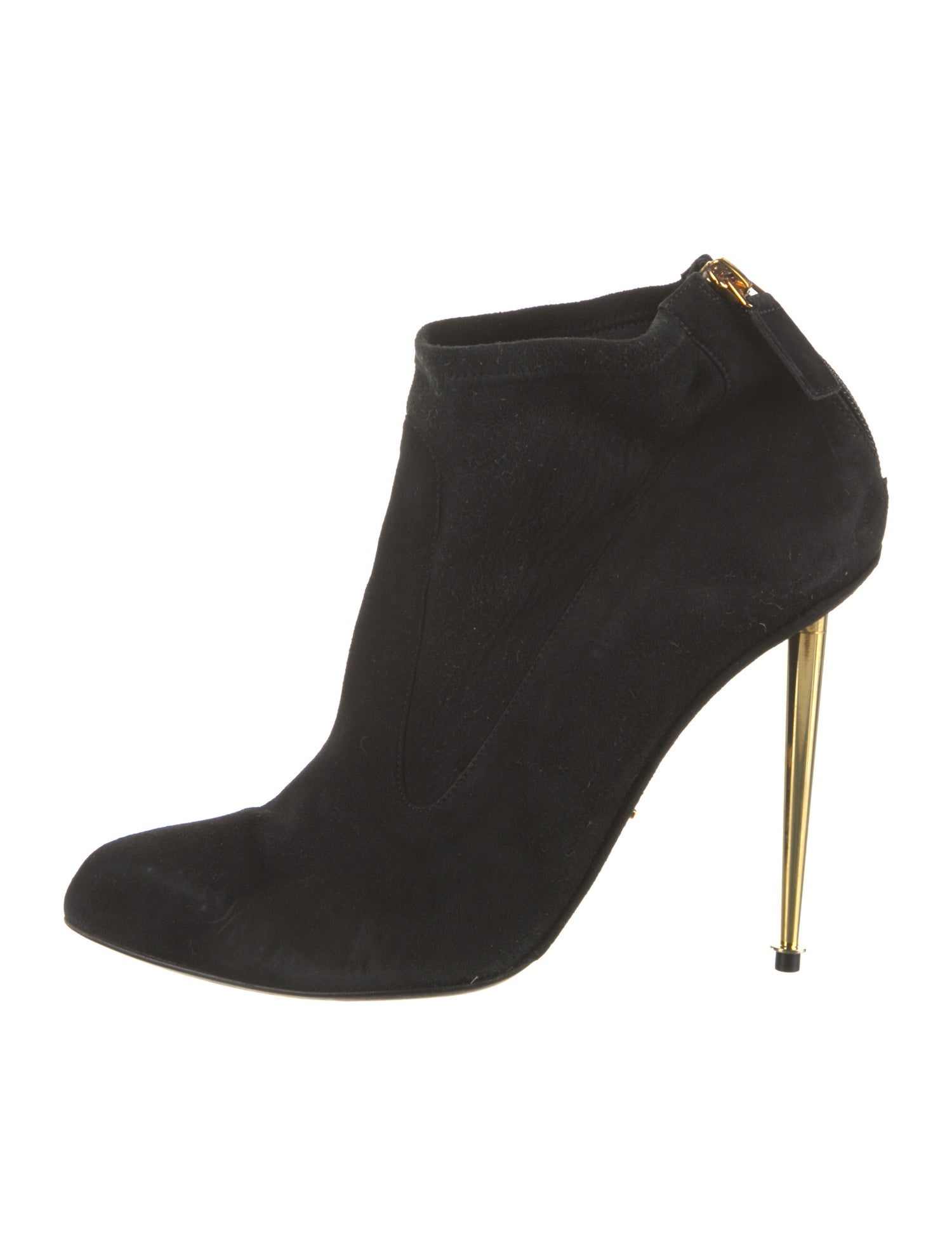 Tom Ford Suede Leather Trim Embellishment Boots