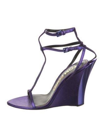 Tom Ford Leather T-Strap Sandals