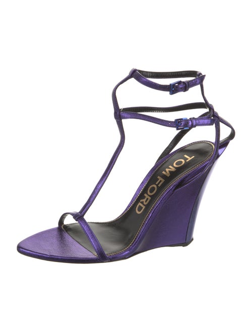 Tom Ford Leather T-Strap Sandals