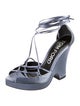 Tom Ford Satin Printed T-Strap Sandals