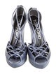 Tom Ford Satin Printed T-Strap Sandals
