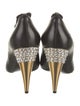 Tom Ford Leather Crystal Embellishments Pumps