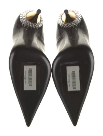 Tom Ford Leather Crystal Embellishments Pumps