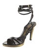 Tom Ford Patent Leather Leather Trim Embellishment Sandals