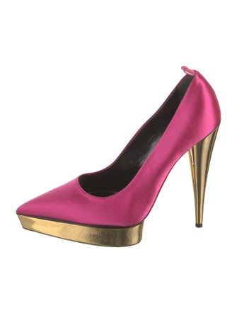 Tom Ford Satin Leather Trim Embellishment Pumps
