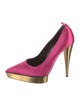 Tom Ford Satin Leather Trim Embellishment Pumps