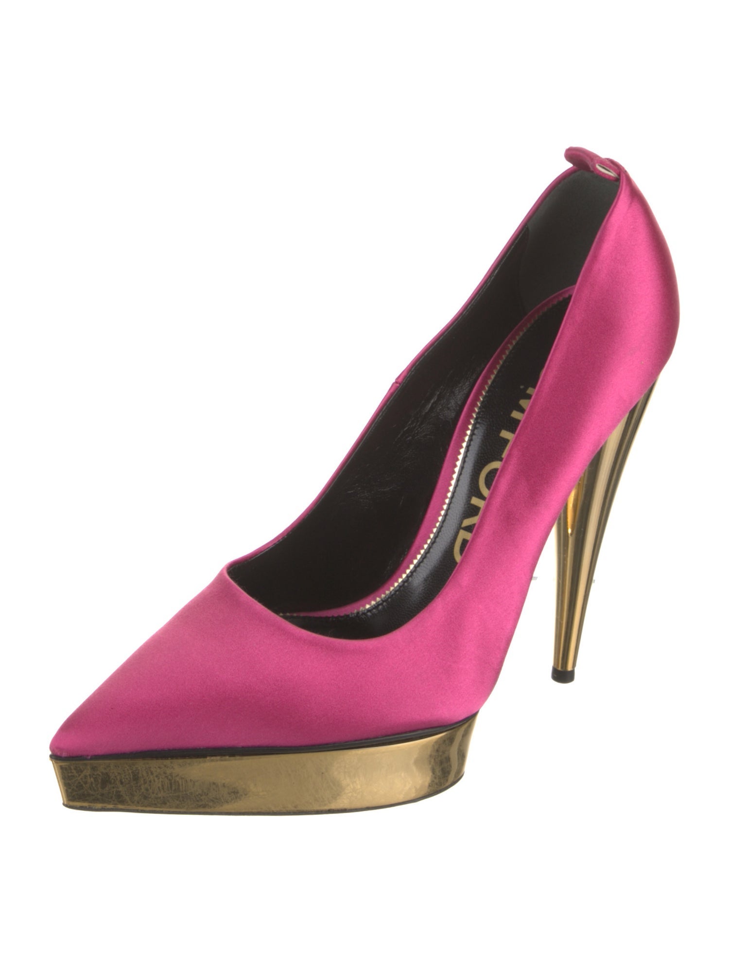 Tom Ford Satin Leather Trim Embellishment Pumps