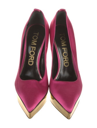 Tom Ford Satin Leather Trim Embellishment Pumps