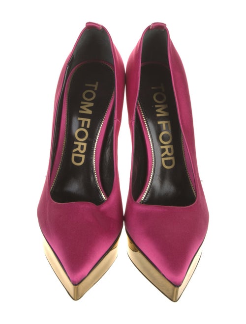 Tom Ford Satin Leather Trim Embellishment Pumps