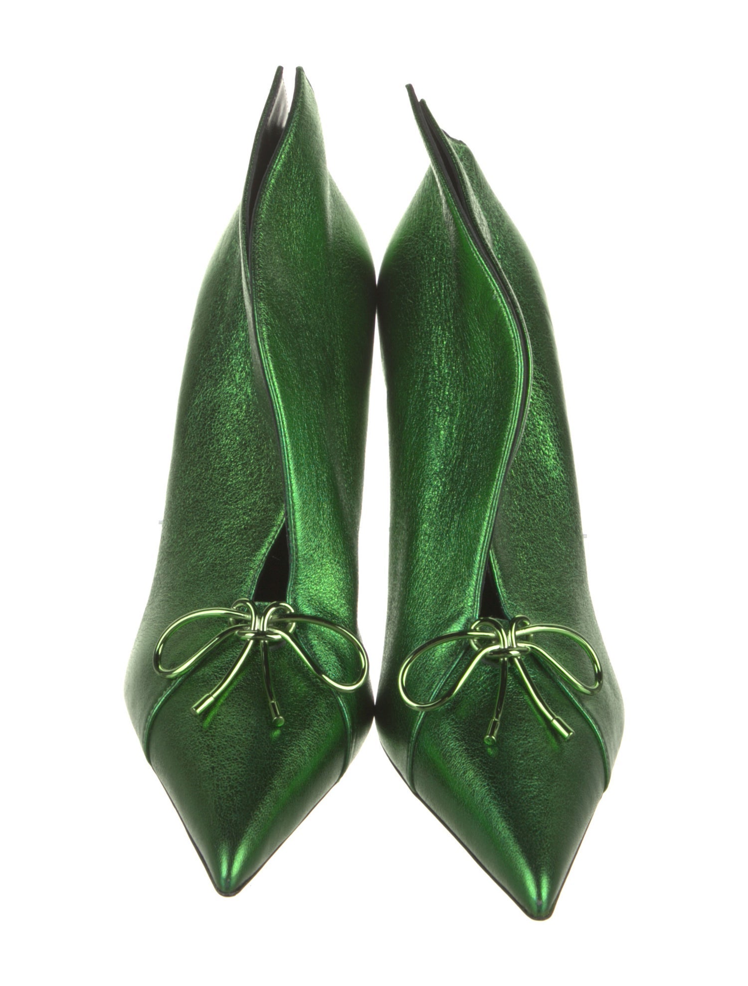 Tom Ford Leather Bow Accents Boots