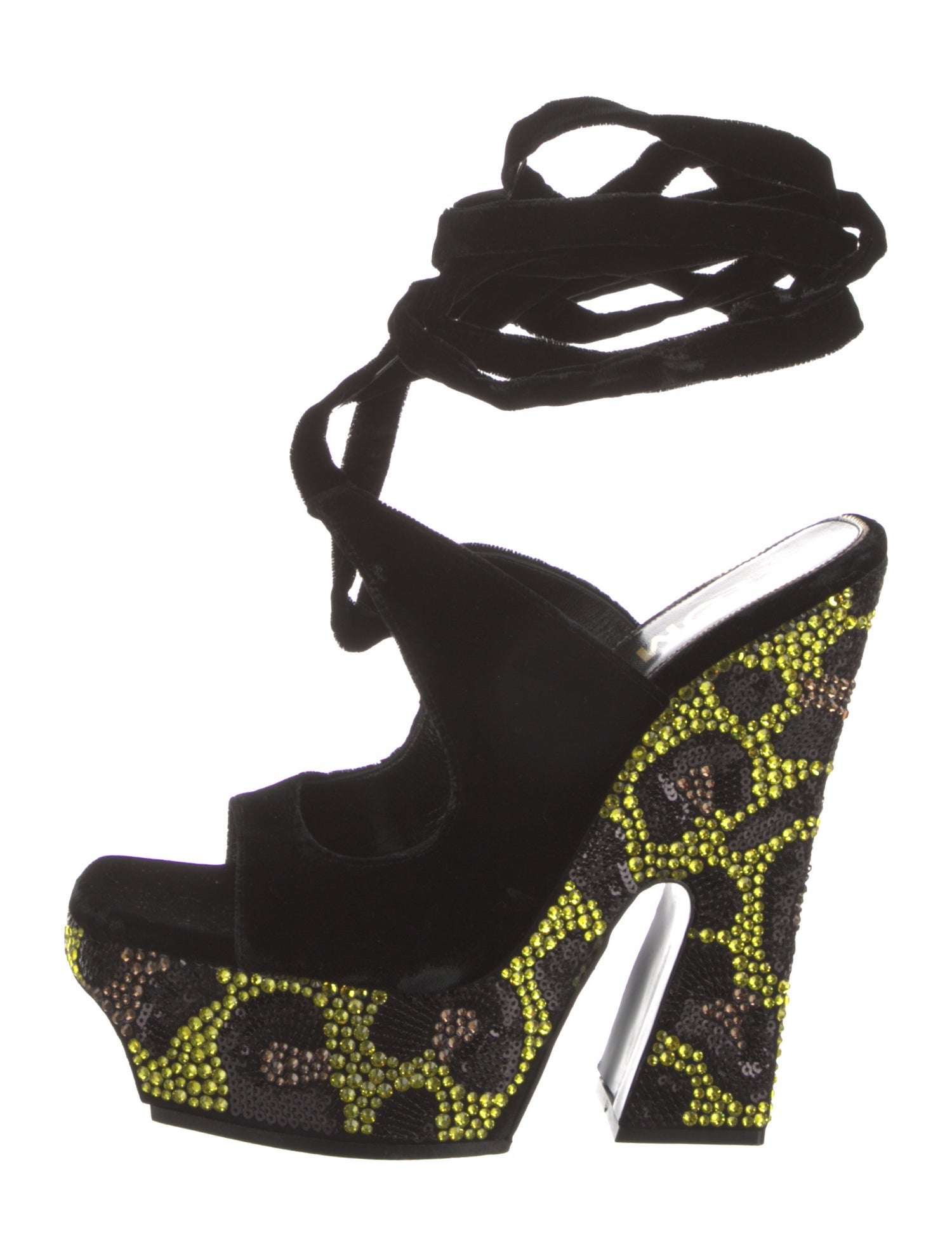 Tom Ford Velvet Printed Sandals