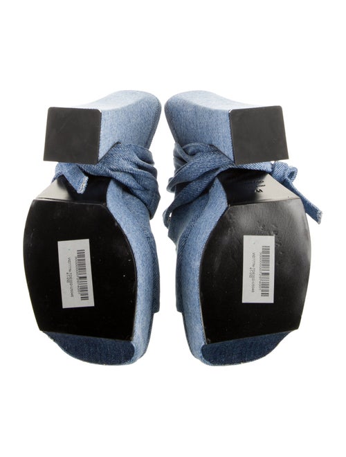 Tom Ford Denim Leather Trim Embellishment Espadrilles