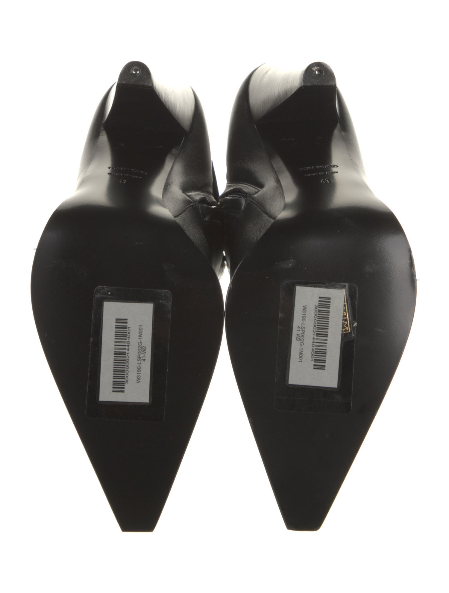 Tom Ford Leather Whipstitch Trim Boots