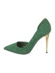 Tom Ford Suede Leather Trim Embellishment D'Orsay Pumps