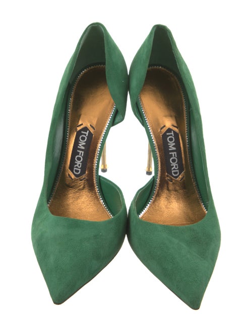 Tom Ford Suede Leather Trim Embellishment D'Orsay Pumps