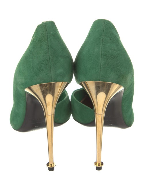 Tom Ford Suede Leather Trim Embellishment D'Orsay Pumps