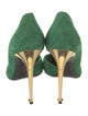 Tom Ford Suede Leather Trim Embellishment D'Orsay Pumps