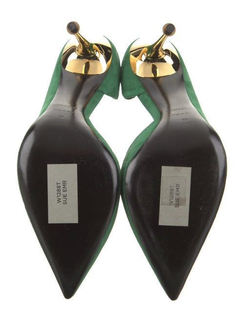Tom Ford Suede Leather Trim Embellishment D'Orsay Pumps