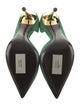 Tom Ford Suede Leather Trim Embellishment D'Orsay Pumps