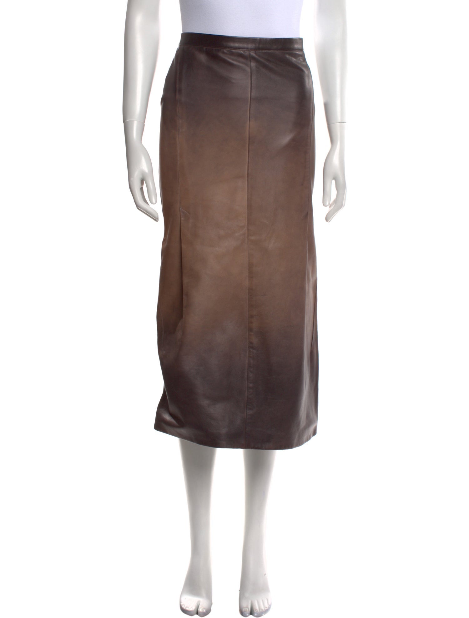 Tom Ford Leather Midi Length Skirt