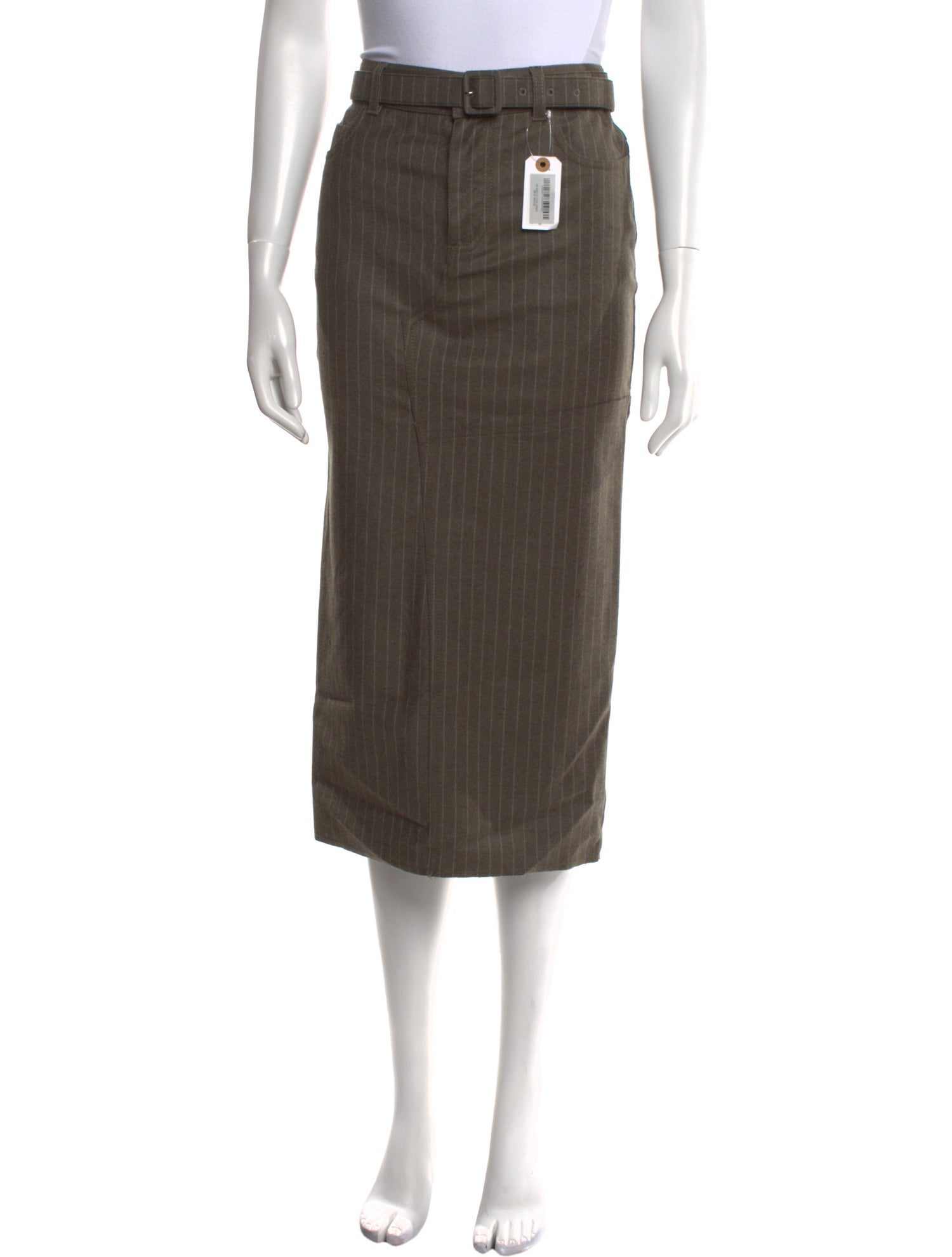 Tom Ford Striped Midi Length Skirt