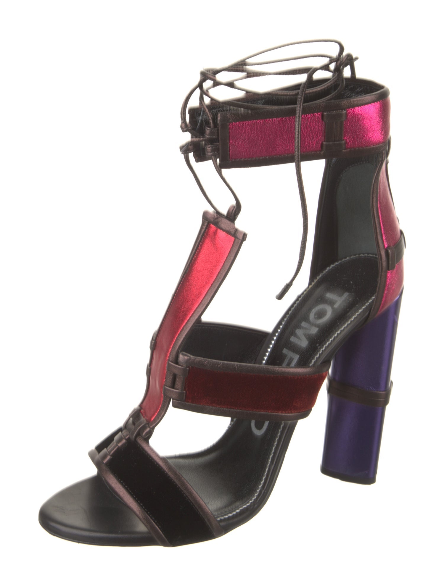 Tom Ford Leather T-Strap Sandals