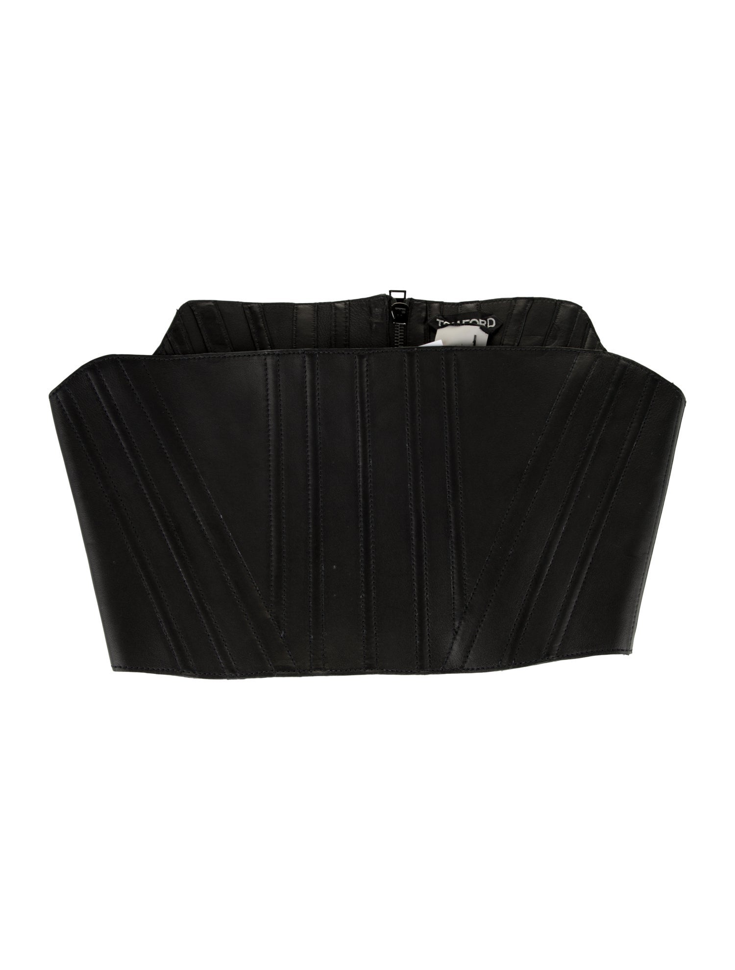 Tom Ford Leather Strapless Crop Top