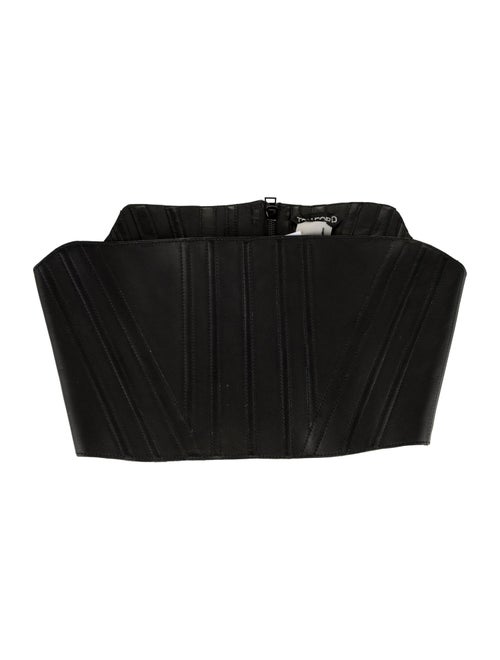 Tom Ford Leather Strapless Crop Top
