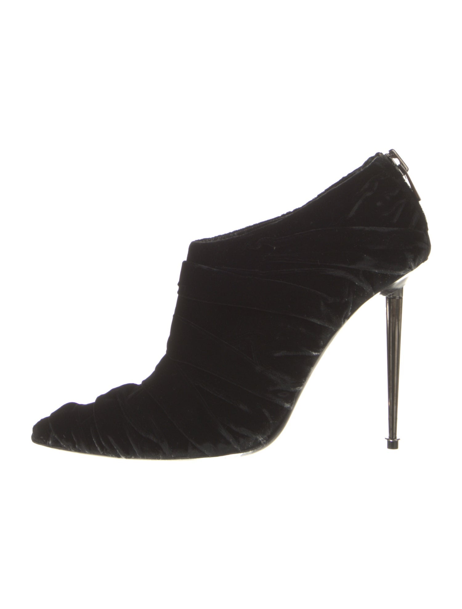 Tom Ford Velvet Leather Trim Embellishment Boots