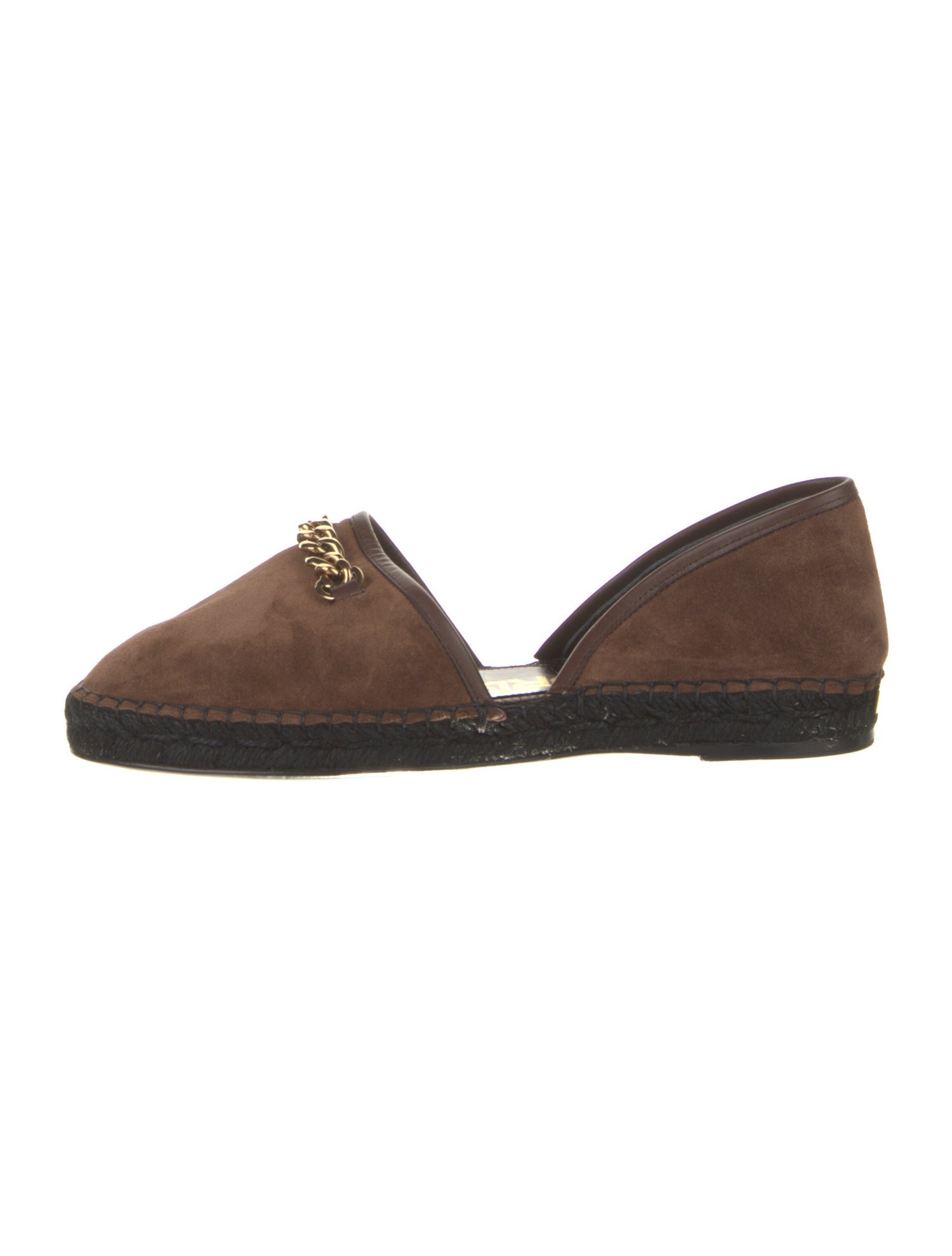 Tom Ford Suede Whipstitch Trim D'Orsay Flats
