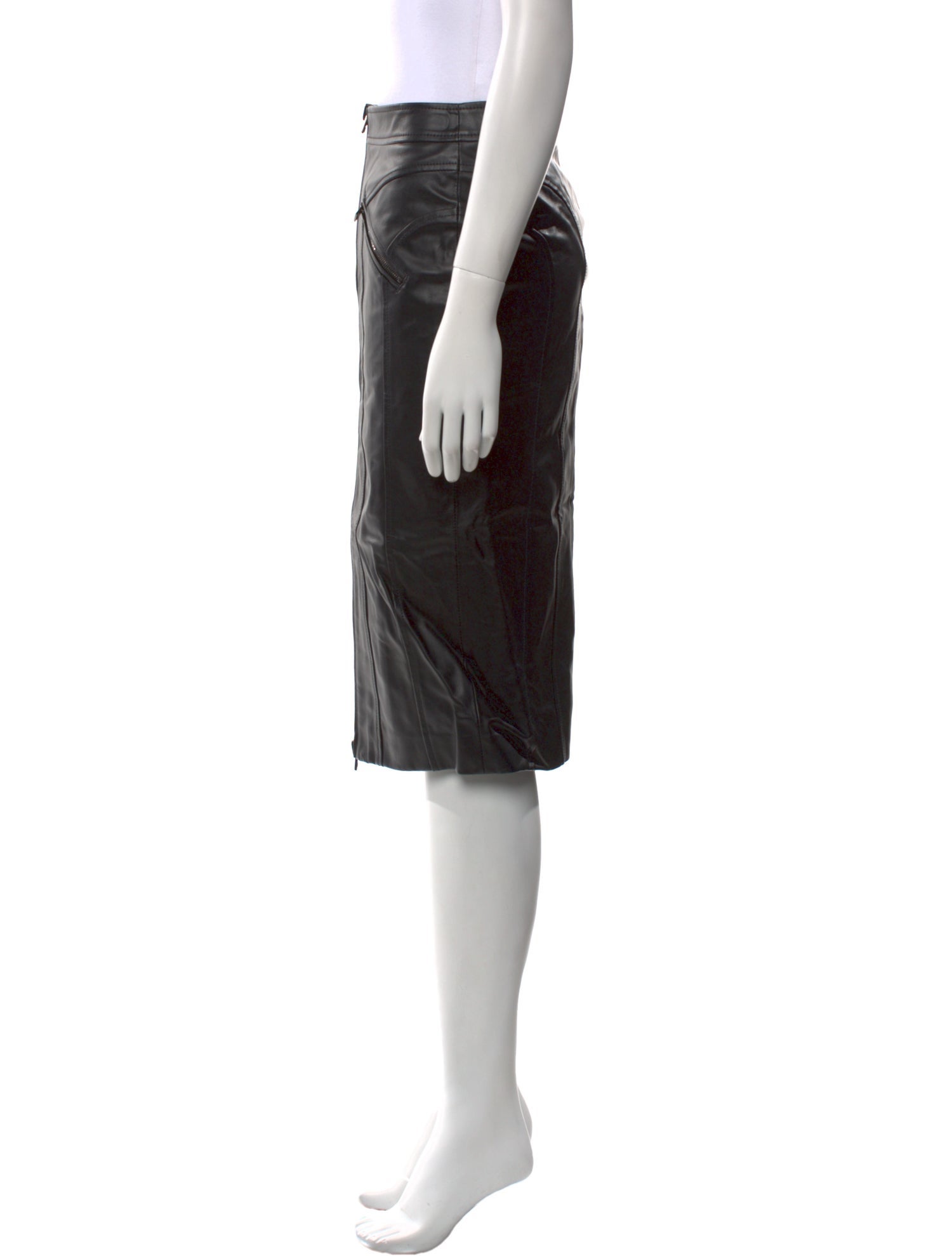 Tom Ford Leather Knee-Length Skirt