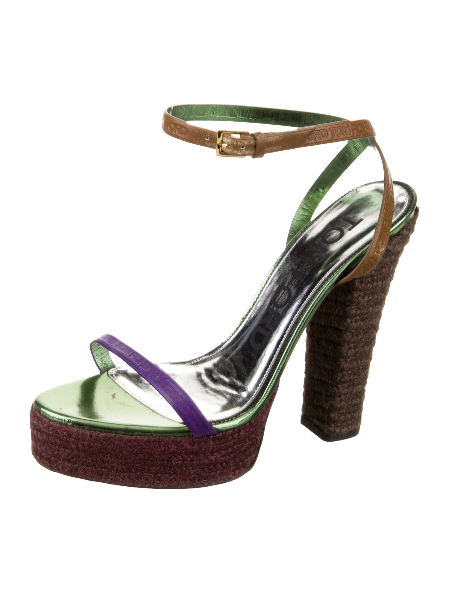 Tom Ford Leather Slingback Sandals