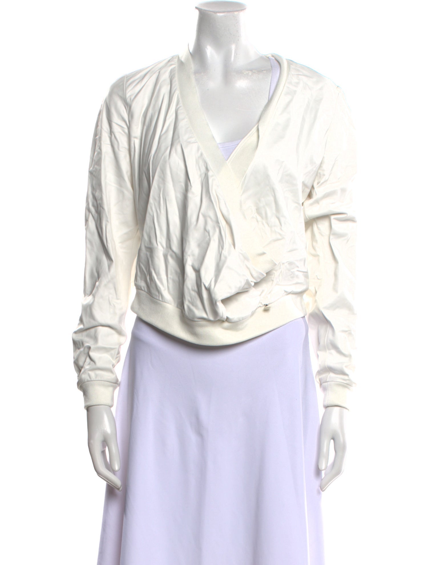 Tom Ford V-Neck Long Sleeve Crop Top