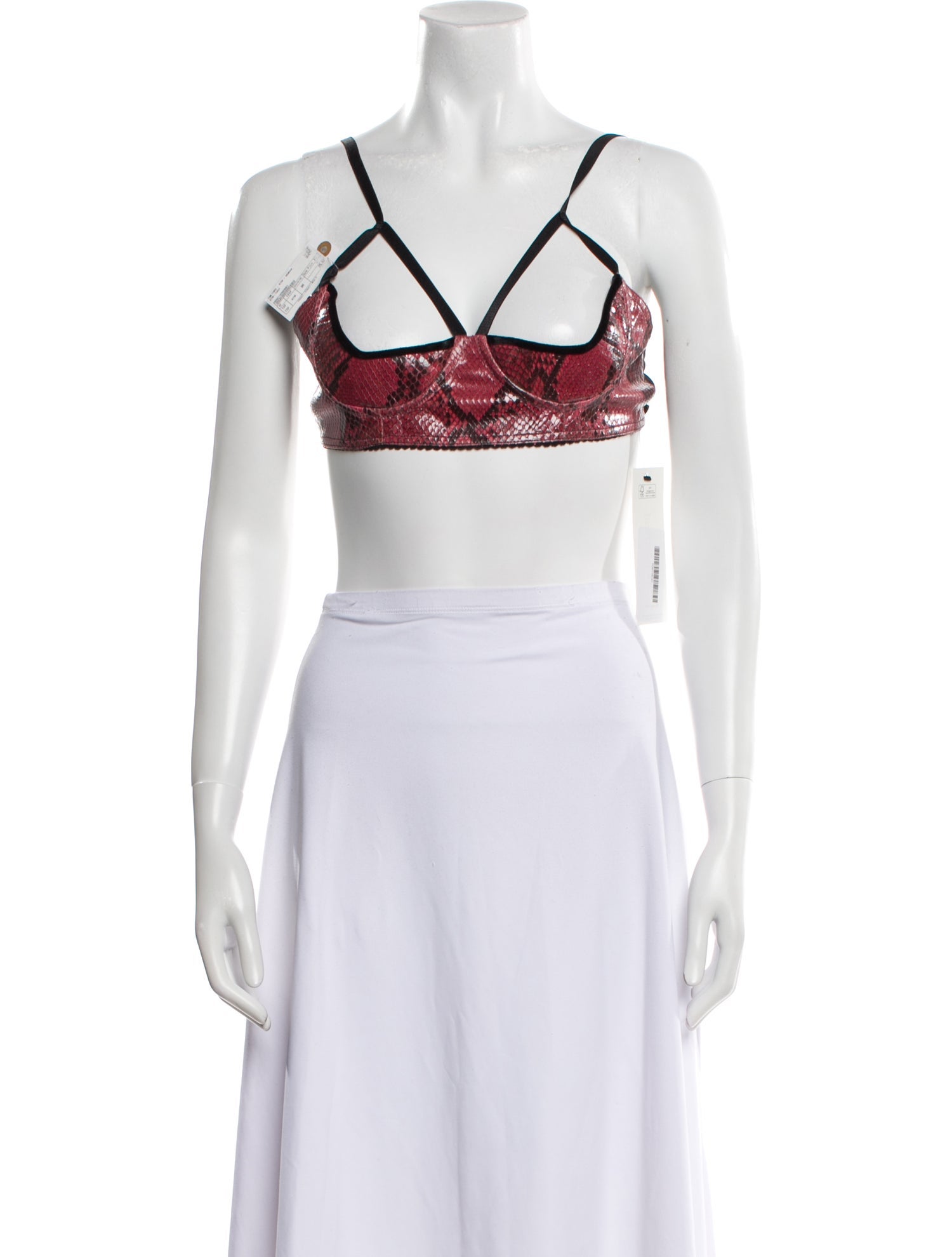 Tom Ford Python Square Neckline Crop Top