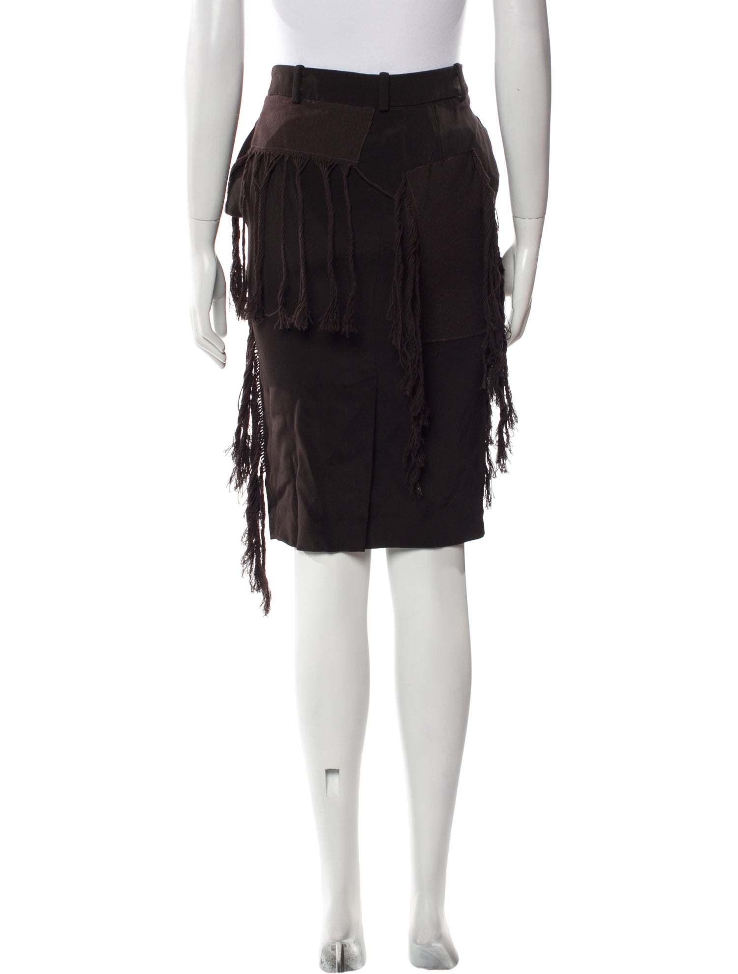 Tom Ford Fringe Trim Accent Knee-Length Skirt