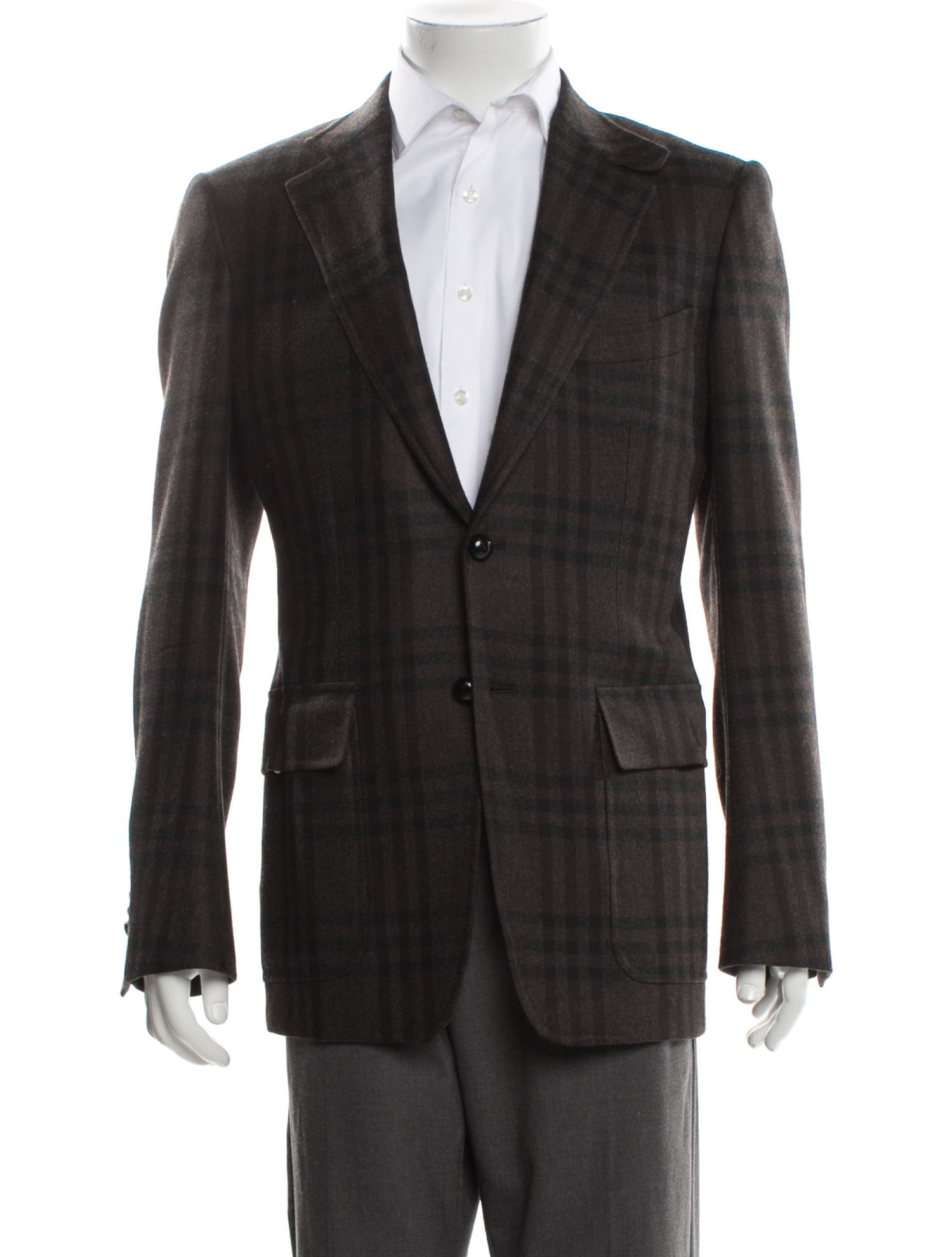 Tom Ford Plaid Print Blazer