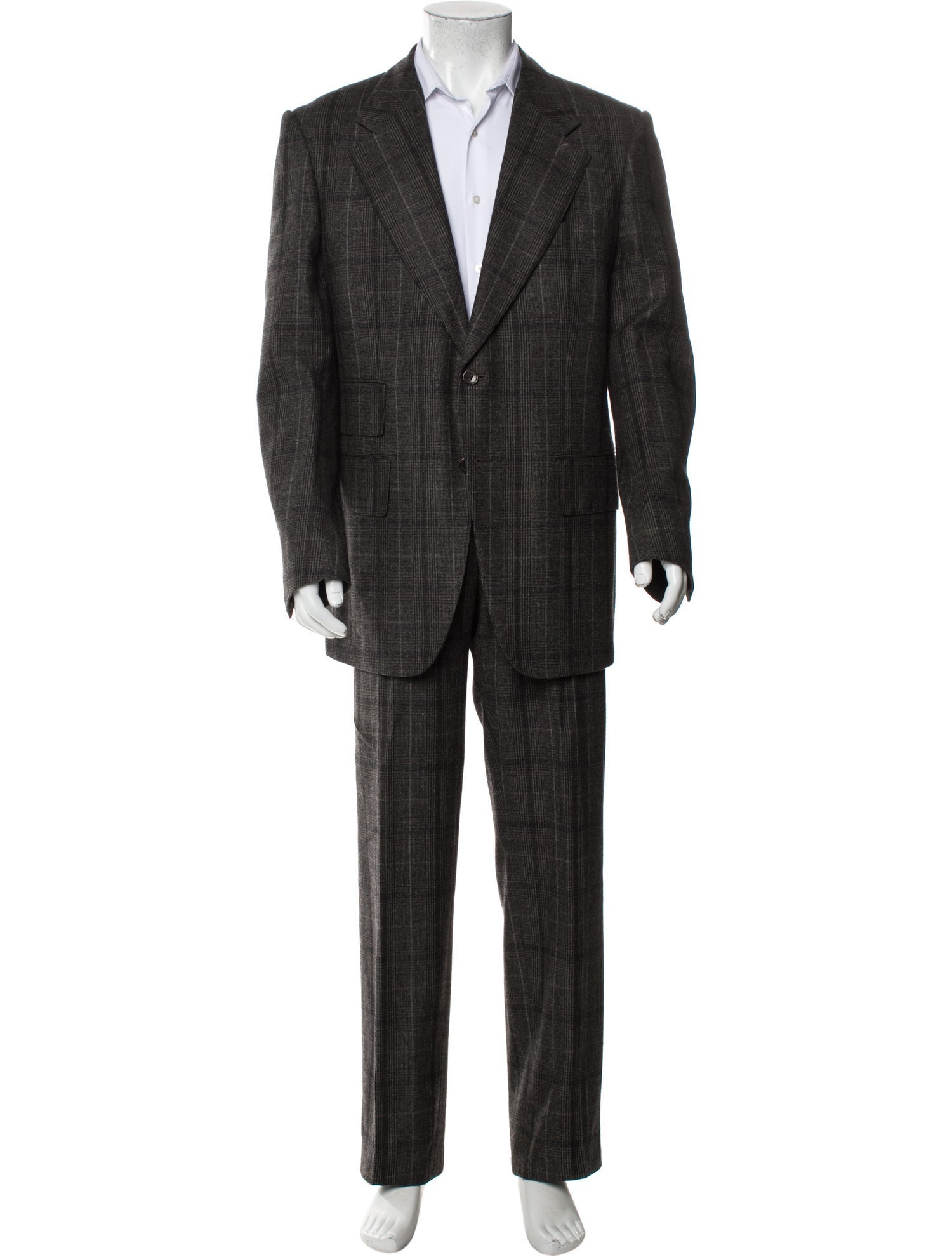 Tom Ford Cashmere Plaid Print Two-Piece Suit