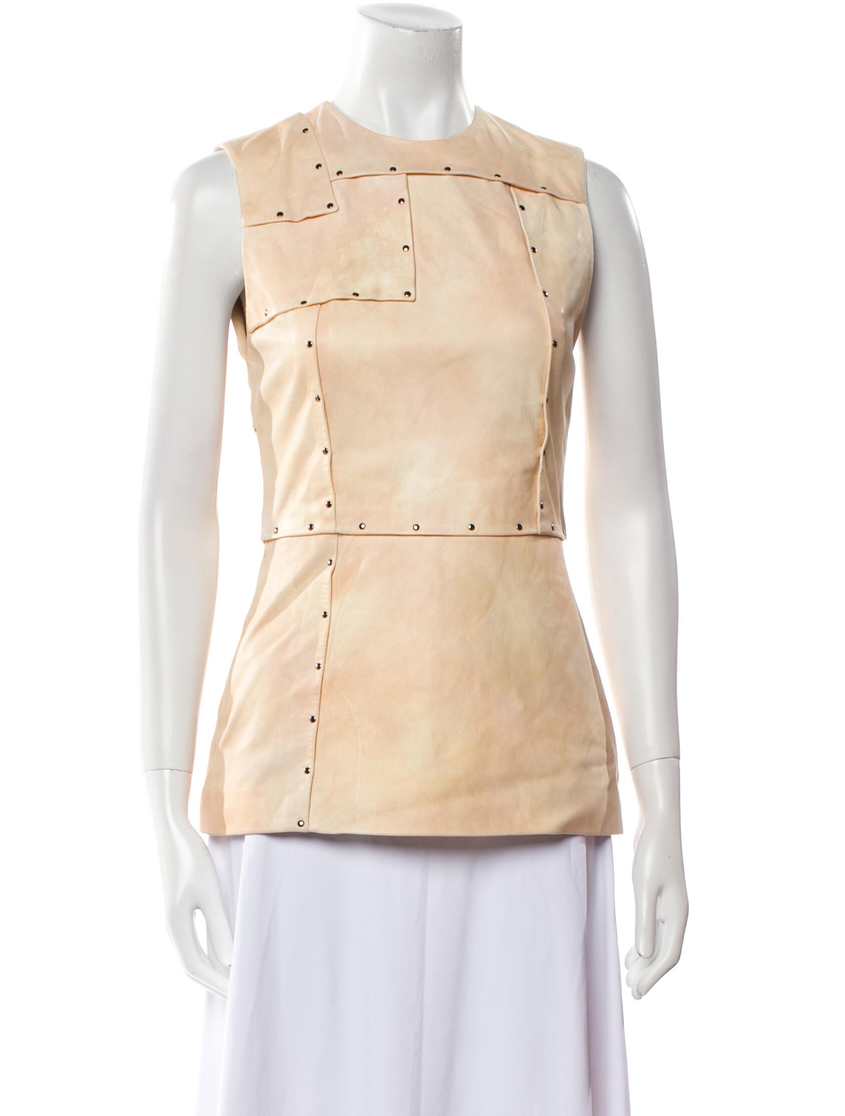 Tom Ford Leather Crew Neck Top