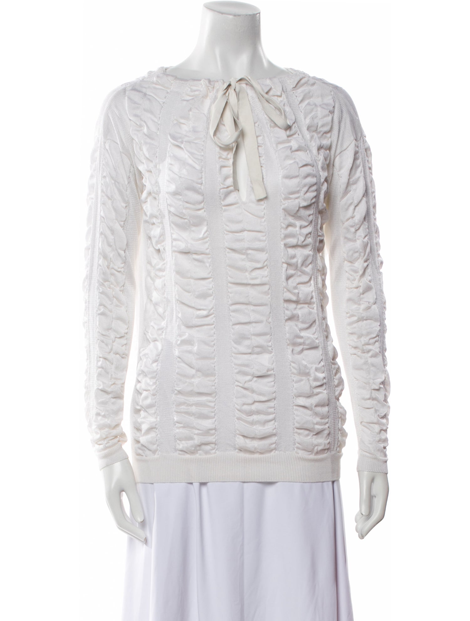 Tom Ford Silk Tie Neck Sweater