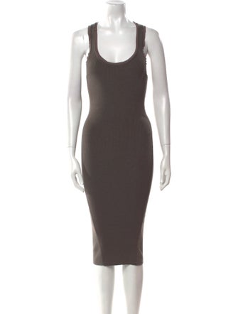 Tom Ford Scoop Neck Midi Length Dress