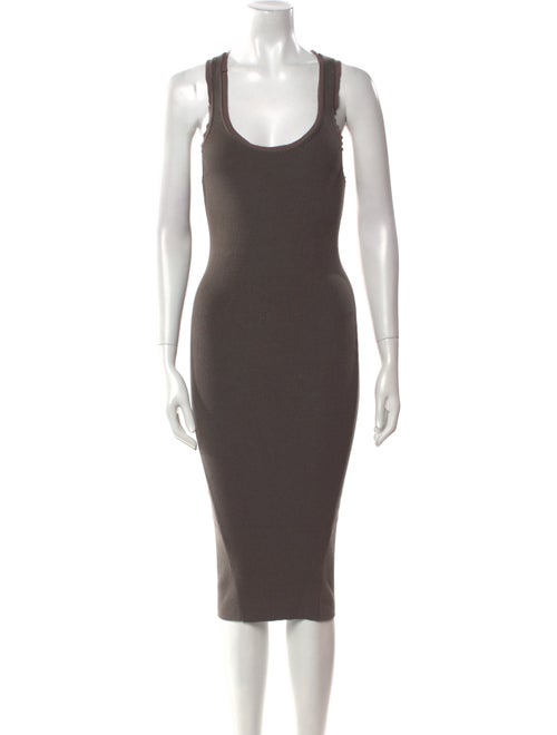Tom Ford Scoop Neck Midi Length Dress