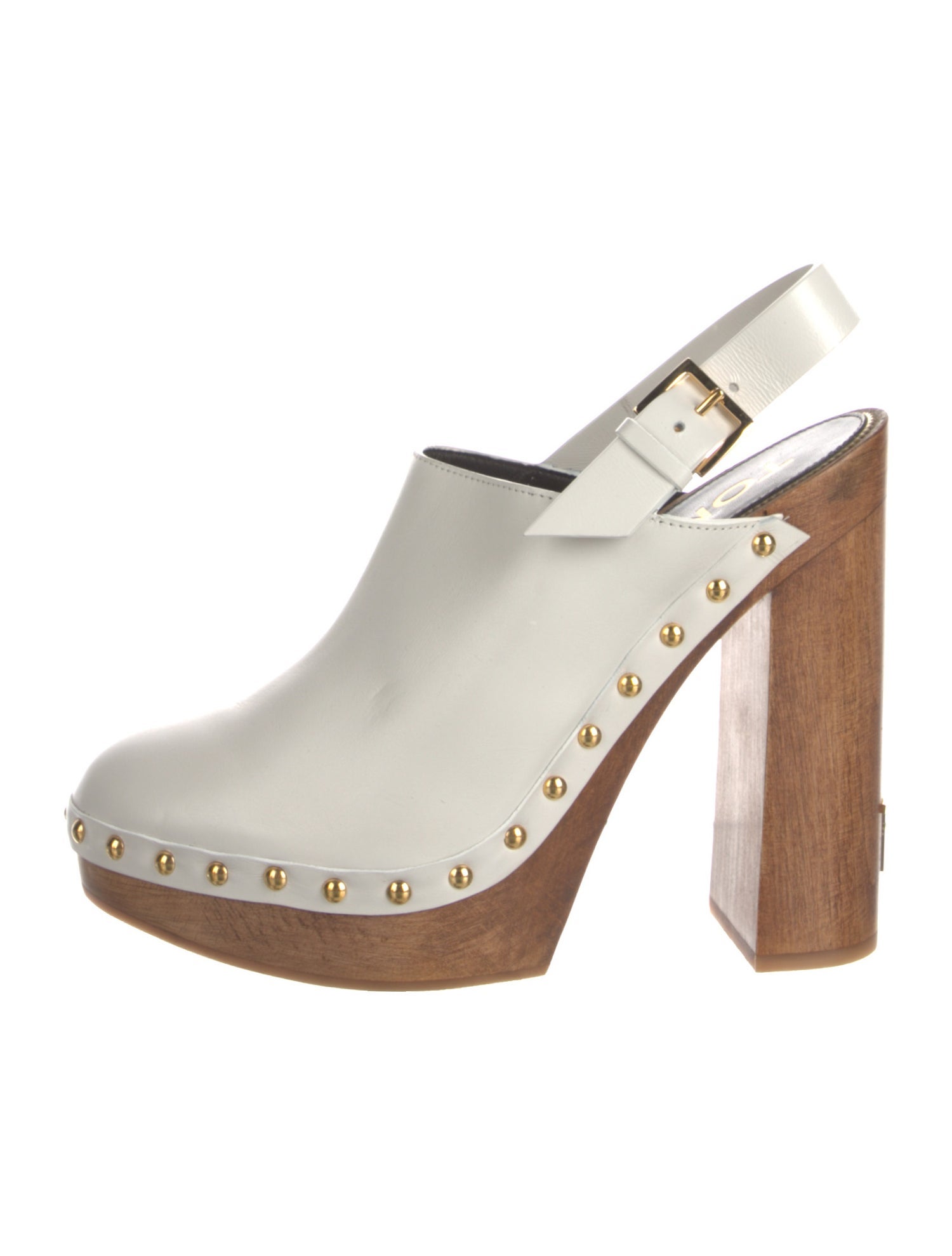 Tom Ford Leather Studded Accents Slingback Pumps