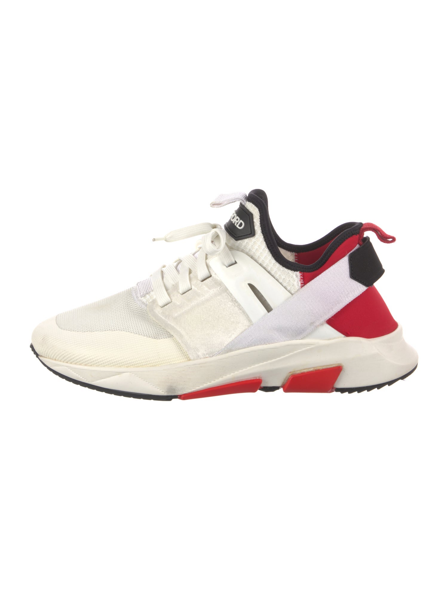 Tom Ford Colorblock Pattern Mesh Accents Athletic Sneakers