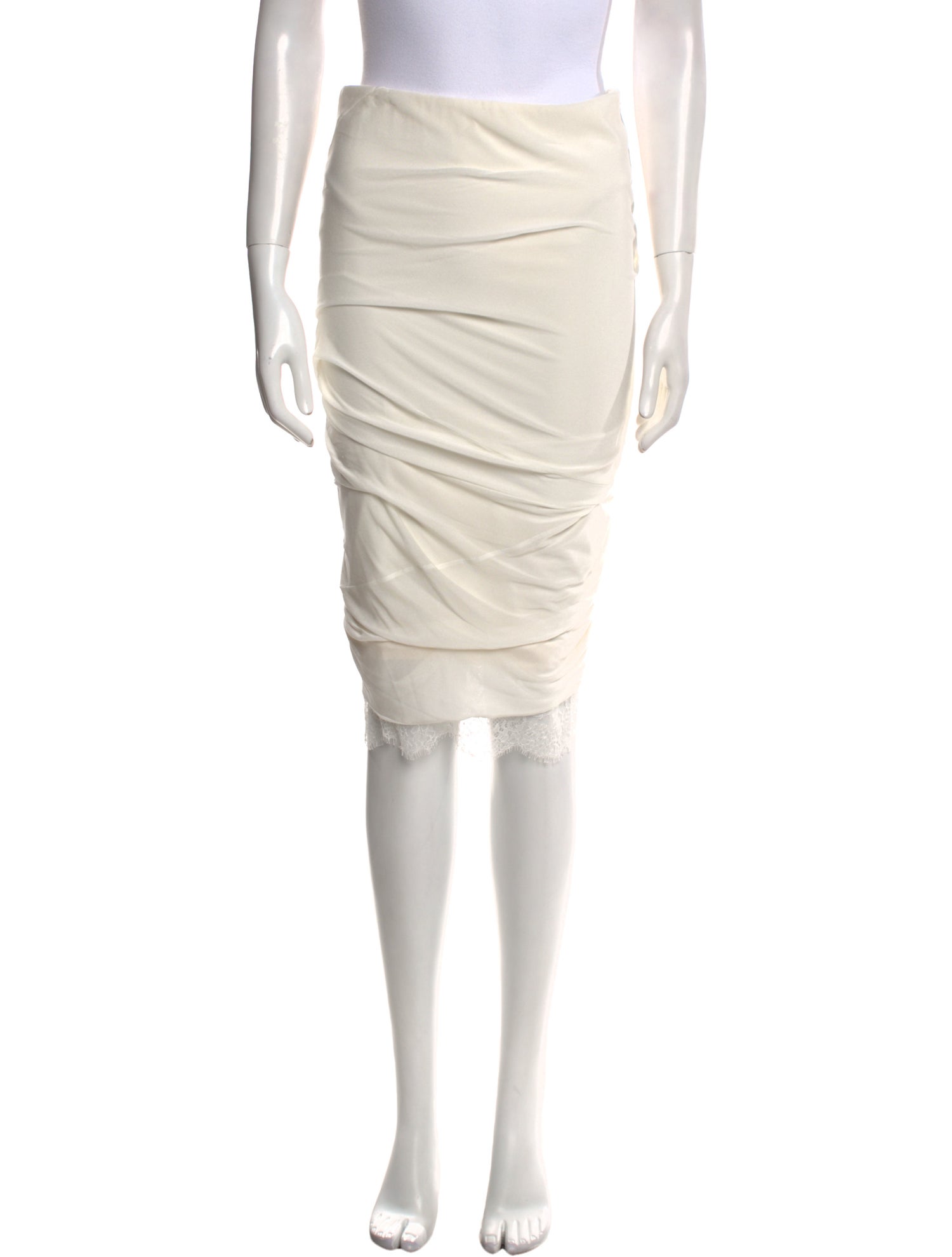 Tom Ford Lace Trim Embellishment Knee-Length Skirt