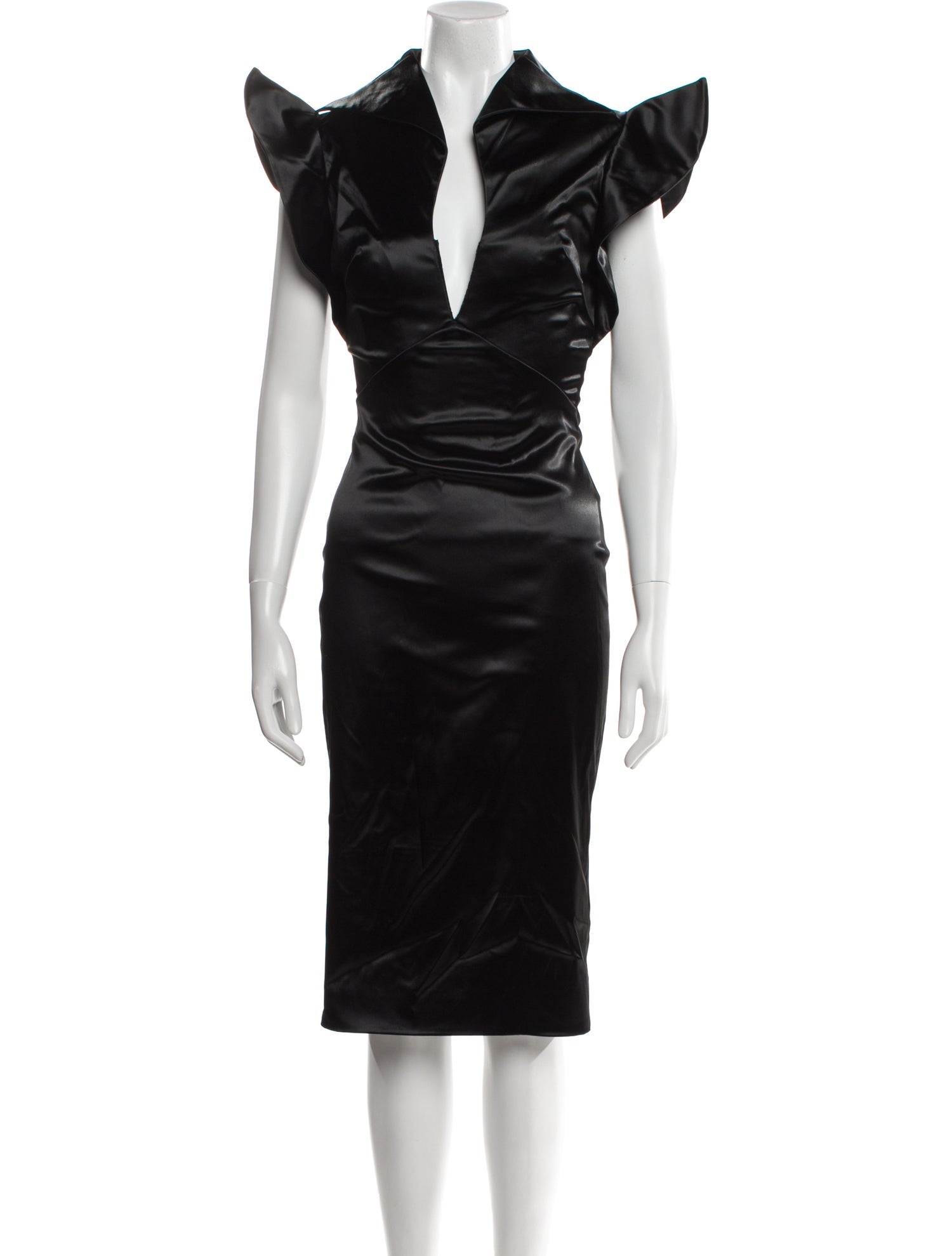 Tom Ford Satin Midi Length Dress